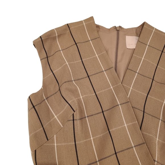 NWT Gal Meets Glam Collection Eva Plaid Midi Dress Size 6 - Picture 4 of 10